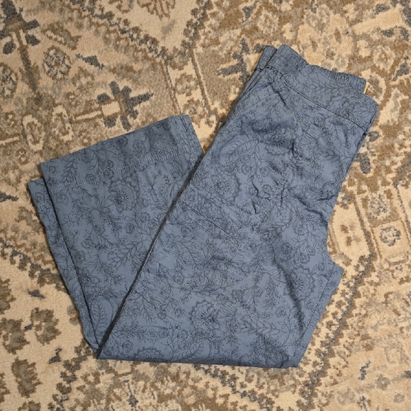 Democracy Slate Blue Floral Pants - Picture 1 of 8